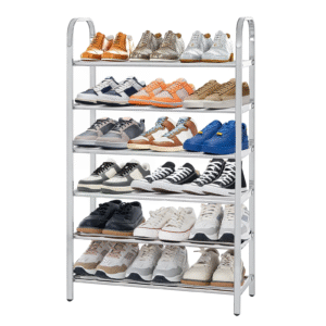 6 Layers Stainless Steel Shoe Rack - Adjustable shoe organizer for living room, bedroom, porch, hallway, shoe storage, fashion - Image 3