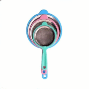Colorful Stainless Steel Mesh Tea Strainer with Plastic Handle ? Fine Sieve for Kitchen Use - Image 3
