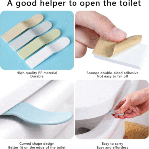 Pack of 03 Toilet Seat Lifter Handle for Home, Office, Hotel (Random Color) - Image 1