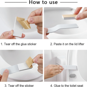 Pack of 03 Toilet Seat Lifter Handle for Home, Office, Hotel (Random Color) - Image 2