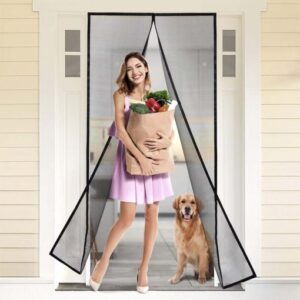Magic Mesh Deluxe- Hands Free Magnetic Screen Door, Mesh Curtain Keeps Bugs Out - Image 1