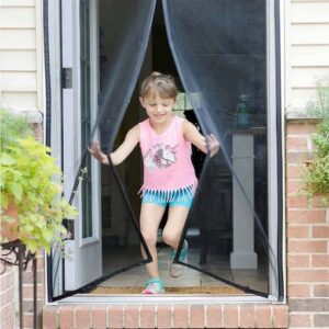 Magic Mesh Deluxe- Hands Free Magnetic Screen Door, Mesh Curtain Keeps Bugs Out - Image 2