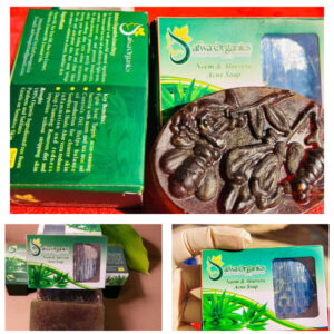 Safwa Organics Neem & Aloe Vera Handmade Soap ? Acne-Fighting Natural Cleanser 100g - Image 4