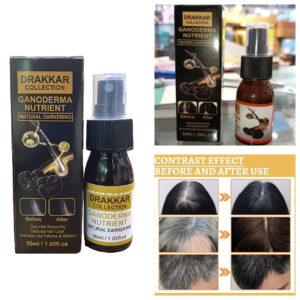 Anti-Greying Hair Spray | Drakkar Spray for Hair | Organic Ganoderma Inverted Essence for Grey Hair | Darkens Hair Naturally Without Damage - 30ML - Image 5