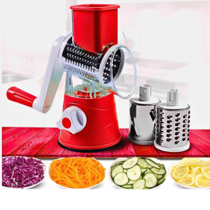 Drum Cutter Manual Vegetable Cutter Slicer Multifunctional Round Slicer Table Top Food Processor Blender Cutter( random color ) - Image 5