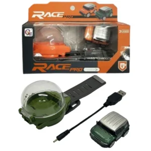 Mini Car with Remote Control Mini Remote Control Car Watch Racing Car USB Charging Cartoon RC Small Car Kids Toys (random color ) - Image 1