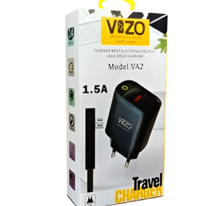Va2 ? Compact Micro USB Charger (Black) | Best Quality Charger - Vizo VA2 Charger - Vizo VA2 Micro USB Charger - Android Charger - Mobile Phone Charger - Image 1