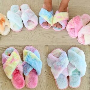 Rainbow fur slides - Image 4
