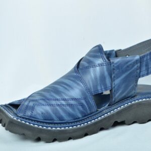 PESHAWARI HANDMADE LEATHER GENTS SANDALS (Blue) - Image 2
