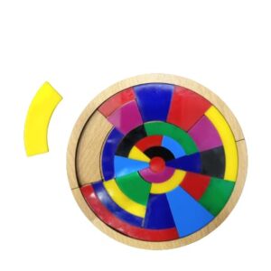 Wooden Circle Puzzle - Bricks Game (Size 5x5 inch) Wooden + Acrylic Material - Image 3
