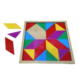 Wooden Square Puzzle - Bricks Game (Size 5x5 inch) Wooden + Acrylic Material - Image 1