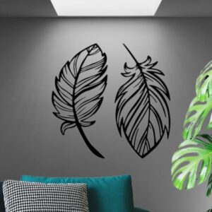 Wooden Leafs Wall Arts Decoration (2pc Set) - Image 3