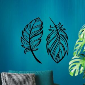 Wooden Leafs Wall Arts Decoration (2pc Set) - Image 1