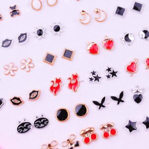 36 Pairs Of Random Beautiful studs  Silicon Back  With Back Stopper - Image 1