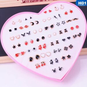 36 Pairs Of Random Beautiful studs  Silicon Back  With Back Stopper - Image 2