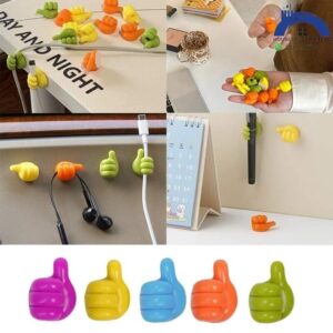 10 pcs Wall Decoration Hook Creative Silicone Thumb Key Hanger Hooks - Image 2