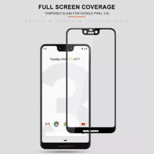 Google Pixel 3 XL Screen Glass Protector HD Edge to Edge Tempered Glass For Pixel 3XL - Black - Image 1