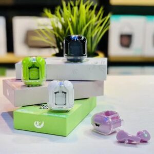 Air31 Earbuds Wireless Crystal Transparent body - with silicone pouch ( random color ) - Image 5