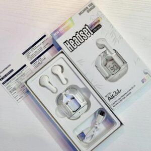 Air31 Earbuds Wireless Crystal Transparent body - Without Silicone Pouch ( random color ) - Image 5