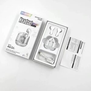 Air31 Earbuds Wireless Crystal Transparent body - Without Silicone Pouch ( random color ) - Image 3