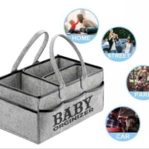 Foldable Baby Diaper Caddy Organizer - Portable Storage Basket - Essential Bag for Nursery, Changing Table and Car - Waterproof Liner Is Great for Storing Diapers, Bottles - Image 4