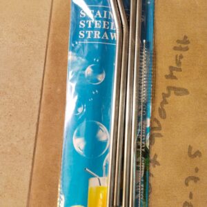 stainless steel straw 5 pcs pack - Image 1
