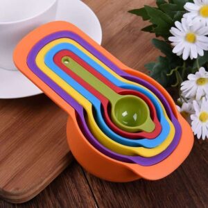 Measuring Cup And Spoon Set - 6Pcs (random colors) - Image 3