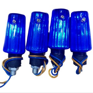 Fancy indicator for Bike Mini size flexible unbreakable blue color 4 pcs - Image 1
