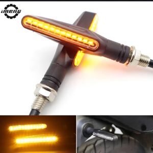 Pack of 1 pair(2pcs) - Audi Flow Style Led Motorcycle Turn Signals Indicator Amber Light - Image 3