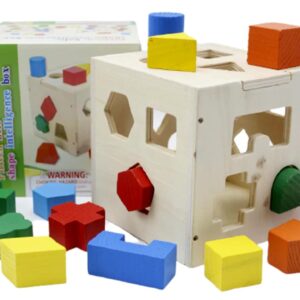 Wooden Hole Shape Intelligence Box Big Shape ,Wood Puzzle Geometric Shape Blocks - Image 2