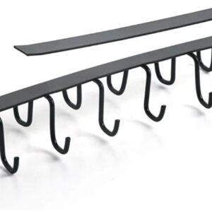 10 hooks Mug Cups Wine Glasses Storage Hooks Kitchen Utensil Ties Belt and Scarf Organizer Hanging Hook Rack Holder Under Cabinet Closet (random color ) - Image 2