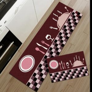 Antislip mats pack of 2pcs (Random Design)size:40*120&40*60cm - Image 1