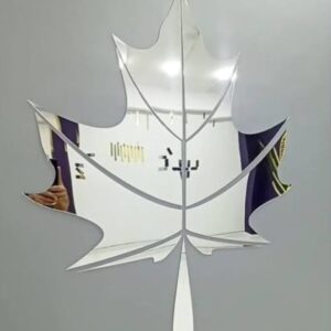 Leaf Acrylic mirror wall stickers (golden and silver color  ) - Image 1