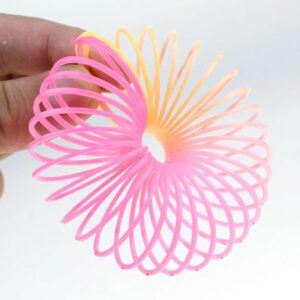 12Pcs Rainbow Smile Magic Springs Circle Toys for Children Birthday Party Favors Giveaway Gifts - Image 1