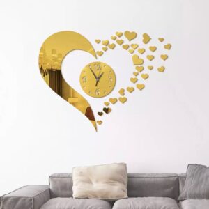 New design Heart shaped Acrylic material Wall clock - Image 2