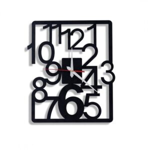 BIG Modern Style Rectangle Shape Numbers Wall Clock Wall clock Wooden material. - Image 3