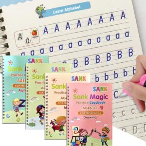 Sank Magic book Practice [Pack of 4] | Tracing Handwriting First Preschool Baby Learning Books for Kids - Image 3
