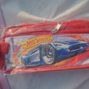 Hot Wheels Stationary Pouch - 3 Compartments Pencil Case for kids for School. - Image 1