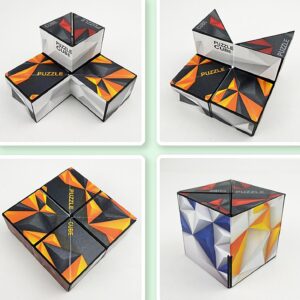 3D Geometric Cubic Toys Infinite Reversible Magic Cube Anti Stress Hand Flip Puzzle Game - Image 4