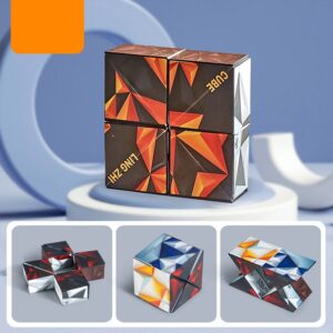 3D Geometric Cubic Toys Infinite Reversible Magic Cube Anti Stress Hand Flip Puzzle Game - Image 3