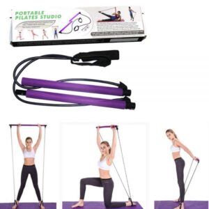Portable Pilates Studio Yoga Gym Exercise Resistance Band Elastic Home Pilates Bar Stick Fitness Rope(Random Colours) - Image 3