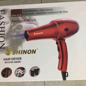 ( red color ) Shinon Hair Dryers Salon Home Used Professional Blow Hair Dryer With  complete accessories - Image 1