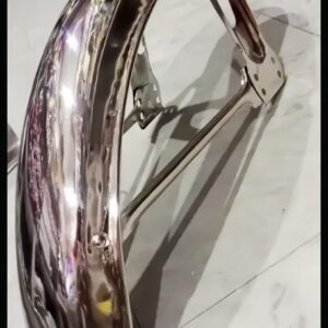 Front Cut Mudguard for 70cc and 125cc cafe racer bikes | Chrome Mudguard metal quality - Image 2