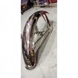 Front Cut Mudguard for 70cc and 125cc cafe racer bikes | Chrome Mudguard metal quality - Image 1
