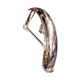 Front Cut Mudguard for 70cc and 125cc cafe racer bikes | Chrome Mudguard metal quality - Image 4