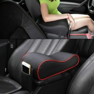 High Leather Car Arm rest Mats Memory Foam Filler Car Center Console Arm Rest Car Seat Covers Car-Styling - Image 3