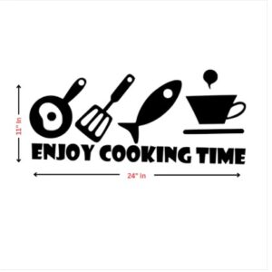 Enjoy Cooking Time DIY Kitchen Restaurant Wall Stickers Home Decoration Vinyl Art Decal - Image 1