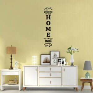 Welcome To Our Home The Sweet Family 3d Sticker Wall Art | Black Vinyl Sticker - Image 3