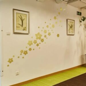 38pcs/set Mixed Big And Small Size Hibiscus Flowers Shape Wall Stickers For Kids Rooms Wall Decals - Image 1