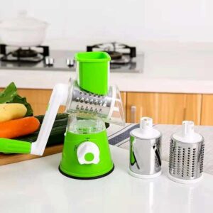 Drum Cutter TableTop Drum Grater | Manual Vegetable Cutter Slicer & Grater | Multi-Functional Kitchen Gadget ( Random Color ) - Image 5